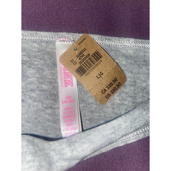 New W/ Tags VICTORIA'S SECRET PINK Cotton Bikini Hipster Panty Pink Gray Large - Picture 5 of 5